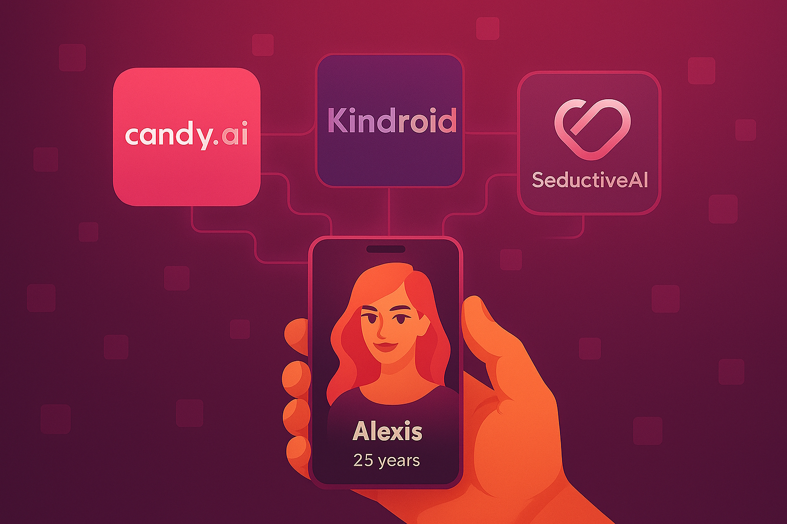 Candy AI vs Kindroid vs SeductiveAI.app - Guía comparativa completa